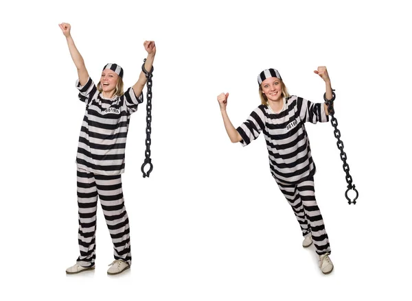 Prisoner isolated on the white background — Stock Photo, Image