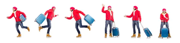 Hombre preparándose para las vacaciones de invierno — Foto de Stock