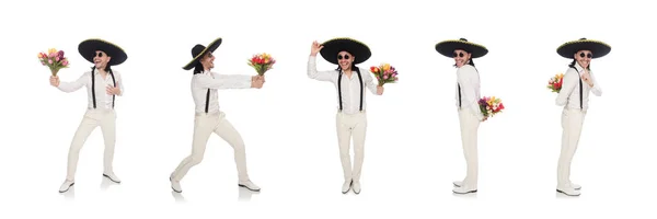 Divertido mexicano con sombrero sombrero — Foto de Stock