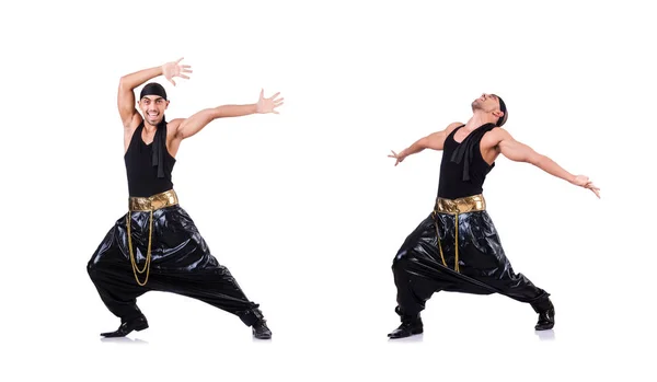 Rap-Tänzerin isoliert auf dem Weißen — Stockfoto