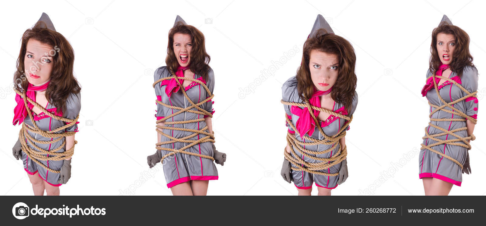 Young Stewardess Tied Up With A Rope Stock Photo Image By C Elnur Young Stewardess Tied Up With A Rope Stock Photo Image By C Elnur