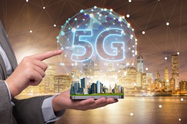 Internet bağlantı teknolojisi kavramı 5g