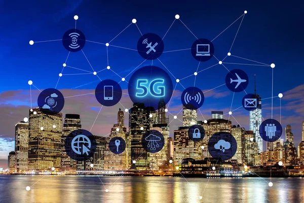 5g internet concept in technology concept — Stock Photo, Image