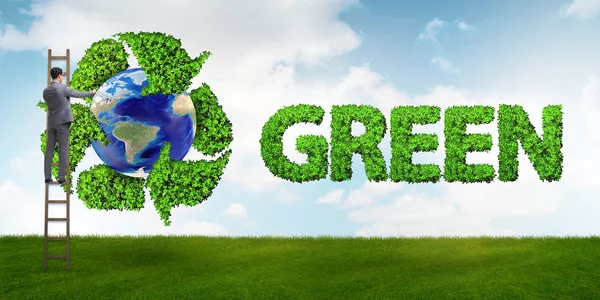 Unternehmer im Recycling ökologischer Konzepte — Stockfoto