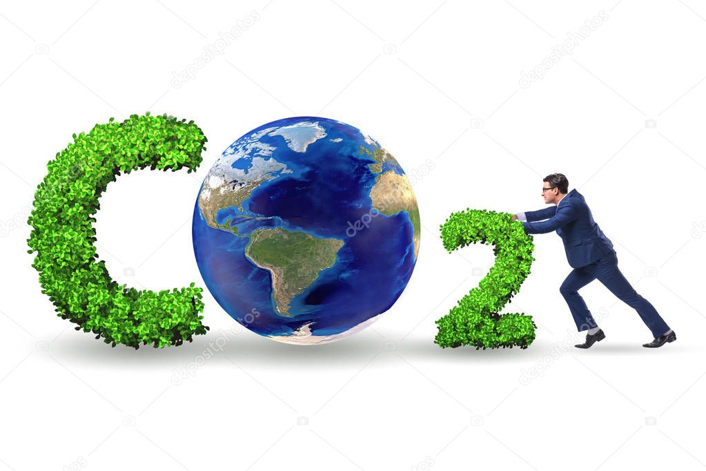 Ecological concept of greenhouse gas emissions