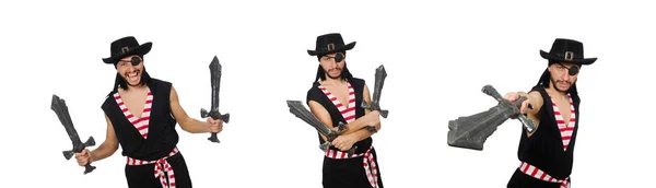 Man pirate isolated on the white background — Stock Photo, Image