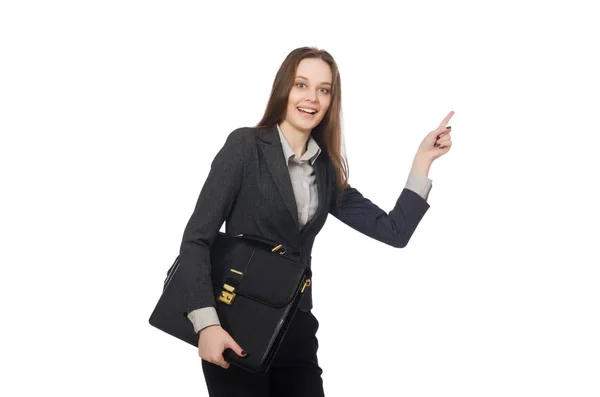 Vrouw in het bedrijfsleven concept geïsoleerd op wit — Stockfoto