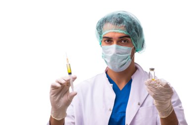 Beyaz tenli yakışıklı doktor. 