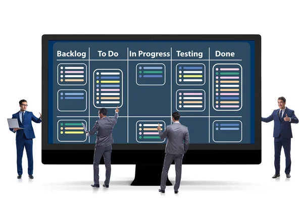 Businessman in agile methods concept