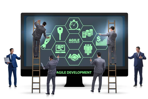 Businessman in agile methods concept