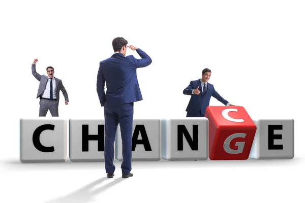 Businessman in change and chance concept