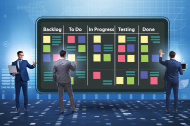 İşadamı çevik yöntemler kavram