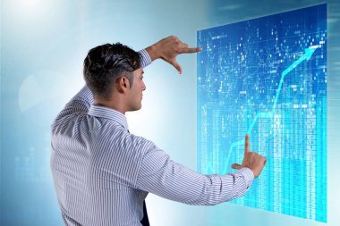 İşadamı kavramı ticaret fütüristik hisse senedi