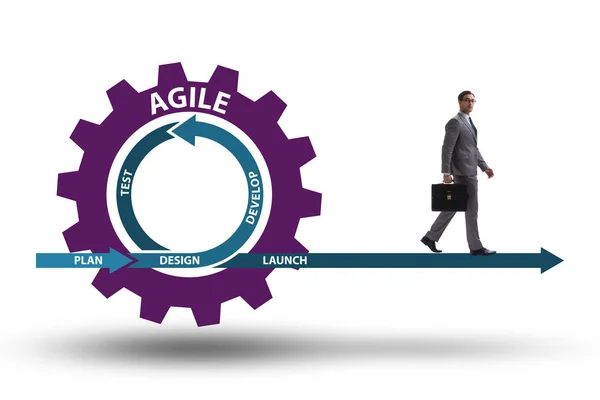 Üzletember agilis módszerek fogalma — Stock Fotó