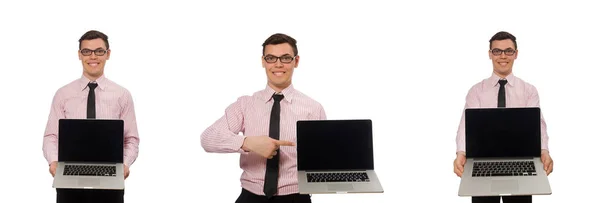 Young businessman isolated on the white — Stock Photo, Image