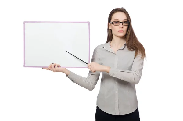 Femme en entreprise concept isolé sur blanc — Photo