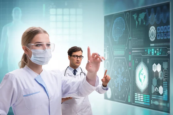Doctors in future telemedicine concept