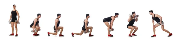 Muscular man isolated on the white background — Stock Photo, Image