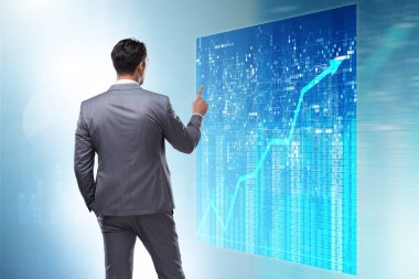 İşadamı kavramı ticaret fütüristik hisse senedi