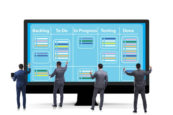 Businessman in agile methods concept