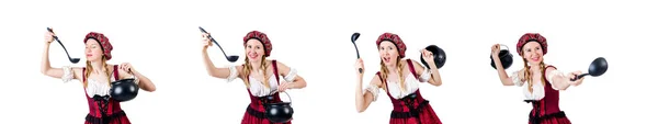 Young woman in traditional german costume — Stock Photo, Image