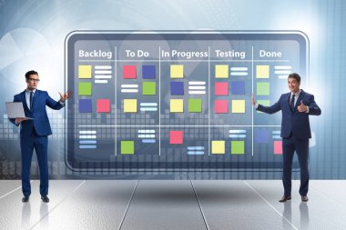 İşadamı çevik yöntemler kavram