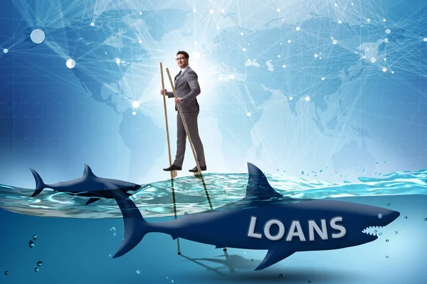 Businessman successfully dealing with loans and debts — Stock Photo, Image