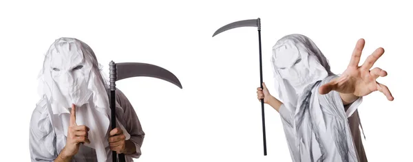 Monster with scythe in halloween concept — Stock Photo, Image