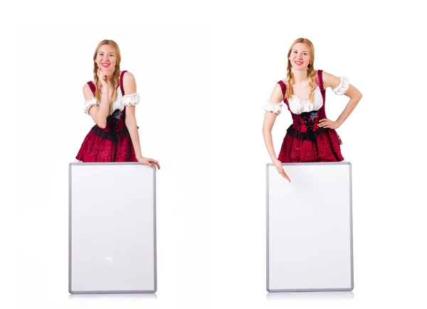 Geleneksel festival kıyafeti giymiş Alman kız. — Stok fotoğraf