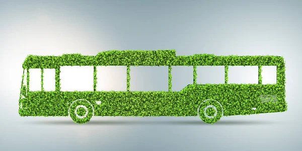 Yeşil düşük emisyonlu elektik araç konsepti - 3d render — Stok fotoğraf