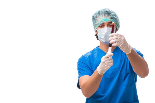 Jeune beau médecin isolé sur blanc — Photo