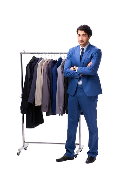 Fiatal jóképű üzletember a ruházati koncepció — Stock Fotó