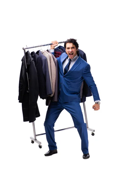 Giovane bell'uomo d'affari nel concetto di abbigliamento — Foto Stock