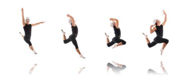 Genç dansçı beyazların arasında.