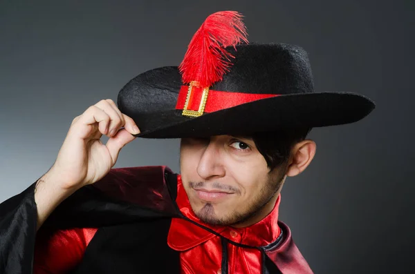 Man pirate against dark background — Stock Photo, Image