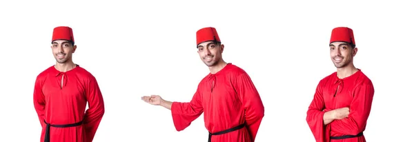 Man in traditional turkish hat and dress — Stok Foto