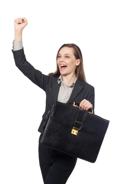 Femme en entreprise concept isolé sur blanc — Photo