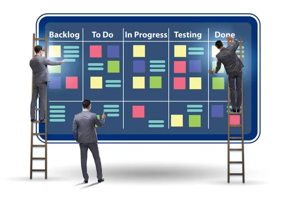 Businessman in agile methods concept