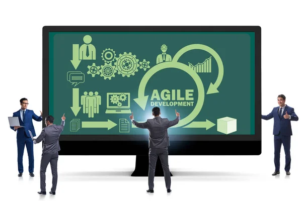 Zakenman in agile methoden concept — Stockfoto