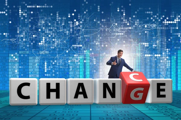 Businessman taking chance for change — Stock Photo, Image