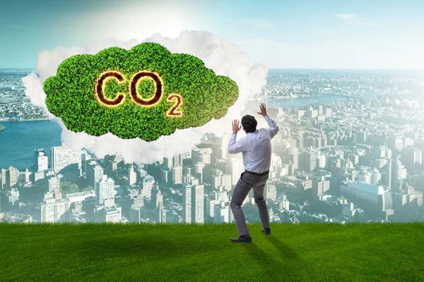 Ecological concept of greenhouse gas emissions — Stock Photo, Image