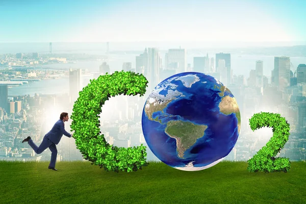 Ecological concept of greenhouse gas emissions — Stock Photo, Image