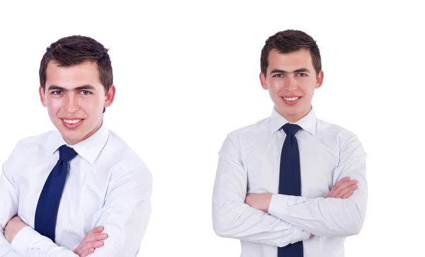 Jovem elegante isolado em branco — Fotografia de Stock