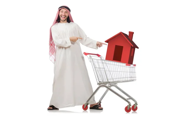 Arabische man kopen woning huis — Stockfoto