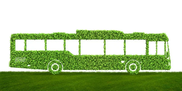 Concepto verde de vehículo electico de baja emisión - renderizado 3d — Foto de Stock