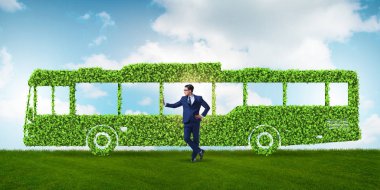 Yeşil ekolojik araç ile Işadamı