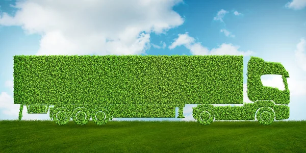 Groen lage emissie electic Vehicle concept-3D rendering — Stockfoto