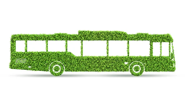 Concepto verde de vehículo electico de baja emisión - renderizado 3d —  Fotos de Stock