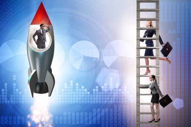 Erkekler ve kadınlar için eşit olmayan kariyer fırsatları konsepti