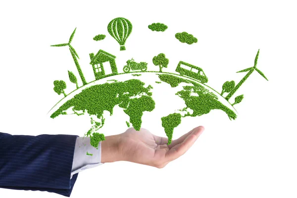 クリーンエネルギーと環境保護の概念 — ストック写真